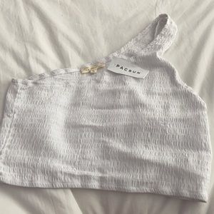 Brand new Pacsun one shoulder crop top